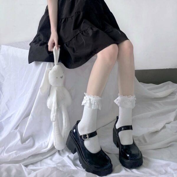 Lolita Sweet Lace Bowknot Socks Japanese kawaii