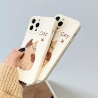 Чехол для iPhone с милым вышитым котом Kawaii осень каваи