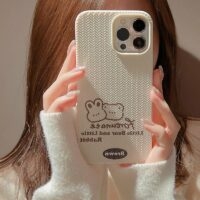 かわいい茶色のウサギのクマの iPhone ケースクマかわいい