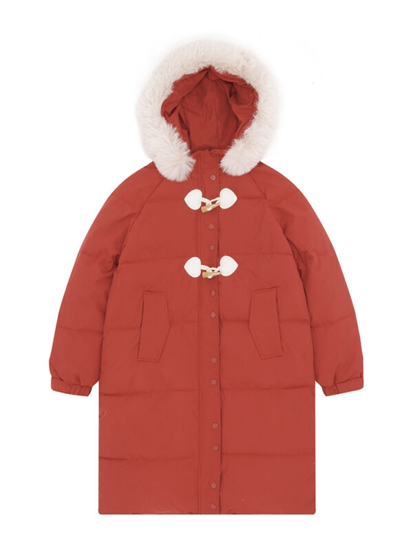 Cappotto in cotone natalizio rosso stile dolce Natale kawaii