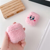 Kawaii roze Kirby pluche Airpods hoesje Airpods-kawaii