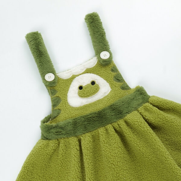 Kawaii Cute Green Frog Embroidery Lolita Skirt 2