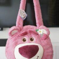 Большая вместительная плюшевая сумка на плечо Kawaii Pink Bear Милый каваи
