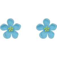 Cute Sweet Candy Color Flower Earrings 925 sterling silver kawaii