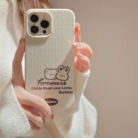Etui na iPhone'a Kawaii Brown Rabbit Bear niedźwiedź kawaii