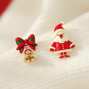 Cute Santa Claus Christmas Bell Earrings Christmas kawaii