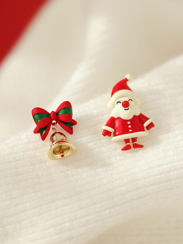 Niedliche Weihnachtsmann-Weihnachtsglocken-Ohrringe Weihnachtskawaii