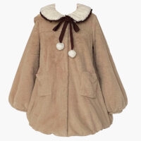 Бархатное пальто в стиле Лолита в стиле каваи с оригинальным дизайном Bear Lamb медведь каваи