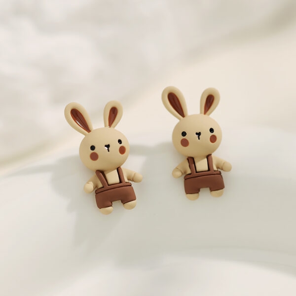 Boucles d'oreilles petit lapin couleur bonbon Kawaii automne kawaii