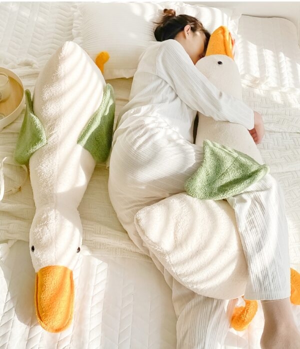 Cute Big White Goose Sleeping Pillow 4
