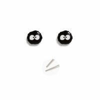 small-black-coal-ball-earrings-s925-silver-needle