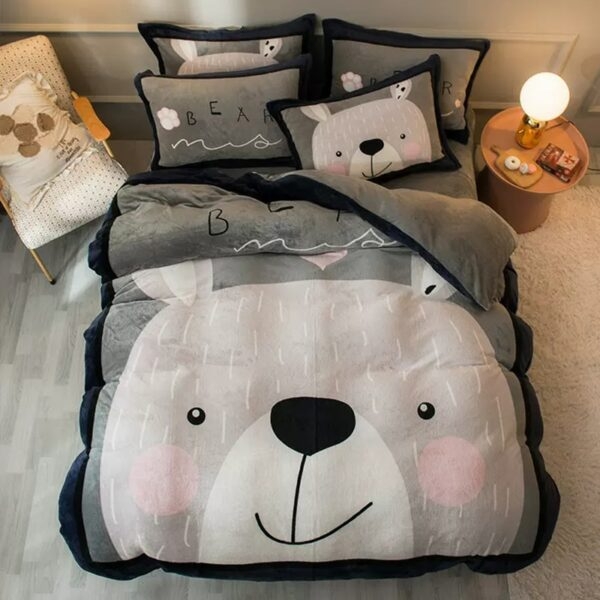 Juego de ropa de cama con lindo oso Kawaii oso kawaii
