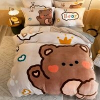 Juego de ropa de cama con lindo oso Kawaii oso kawaii