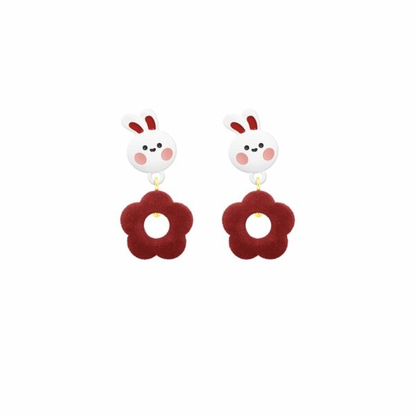 Kawaii Bunny Flower Earrings flower earrings kawaii