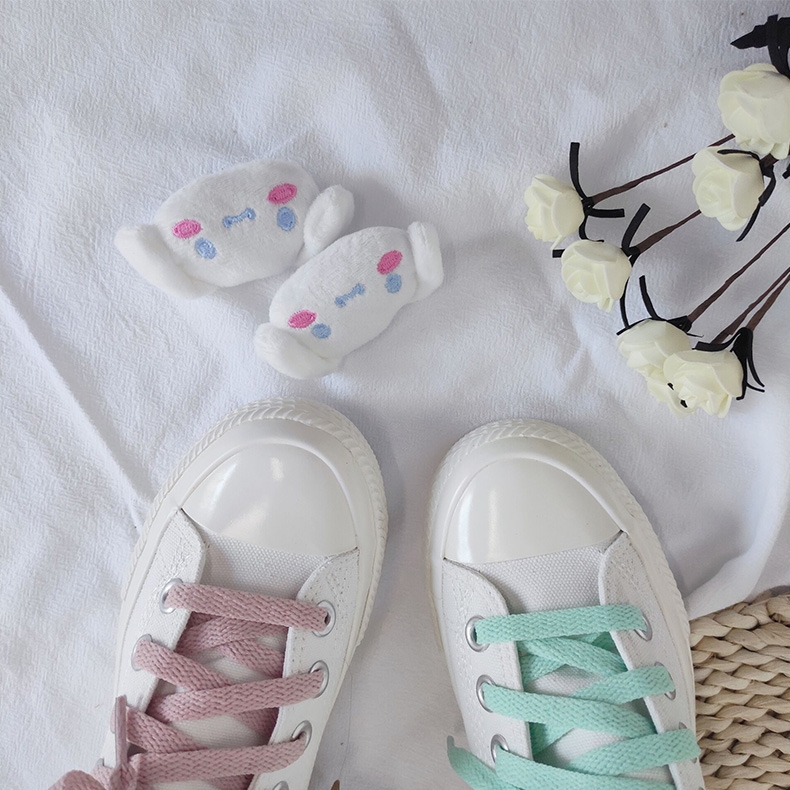 2 Paires De Mini-chaussures Pour Poupées - Cuir Blanc, 3,8x2,3 Cm, Kawaii