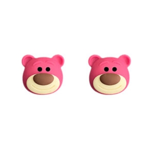 Original Design Cartoon Pink Bear Earrings Cartoon kawaii