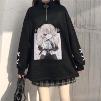 Kawaii meisje lint manchet Anime Hoodie herfst kawaii