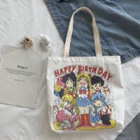 حقيبة قماش الرسوم المتحركة اليابانية انمي كاواي