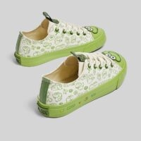 Chaussures en toile à imprimé crocodile de dessin animé mignon Chaussures en toile kawaii