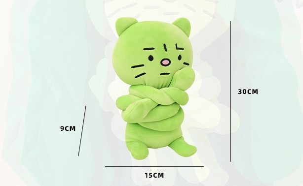 귀여운 작은 녹색 고양이 인형 메신저 백 1