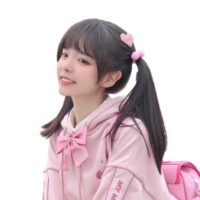 Niedlicher rosa Ball-Lolita-Haarring Süßes Kawaii