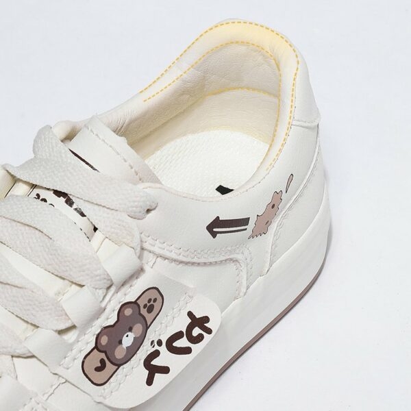 Японские универсальные белые кроссовки Cute Bear Универсальный каваи