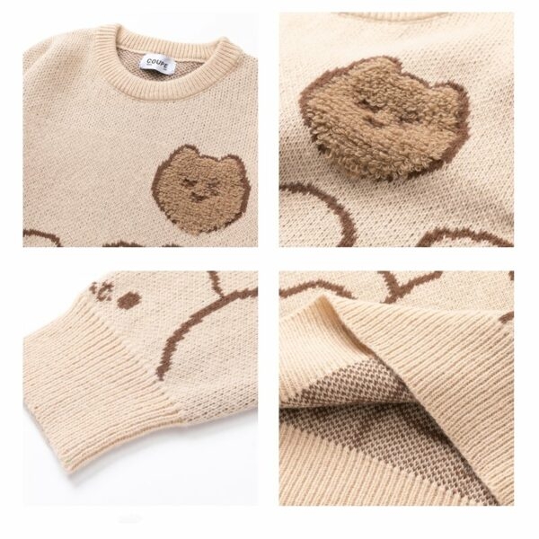 Japansk Retro Lazy Wind Bear Pullover tröja björn kawaii