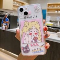 Vinilo o funda para iPhone Sailor Moon de dibujos animados Kawaii dibujos animados kawaii