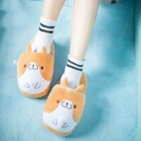 Kawaii Cute Shiba Plush Slippers Cotton Slippers kawaii