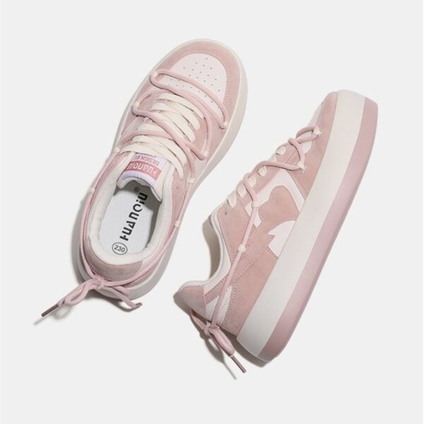 Kawaii Fashion Pink All-match Platform Sneakers All-match kawaii