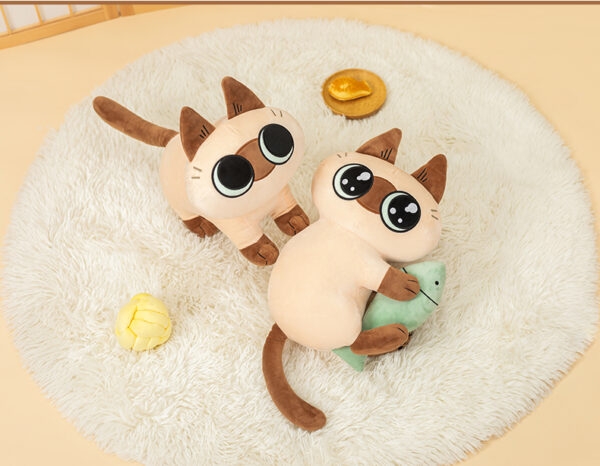 Kawaii Siamese Cat Plush Doll Toy Anime kawaii