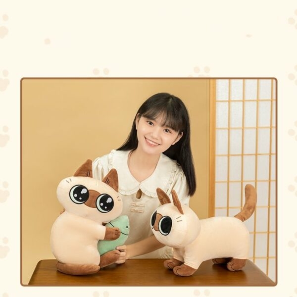 Плюшевая игрушка-кукла сиамского кота Kawaii Аниме каваи