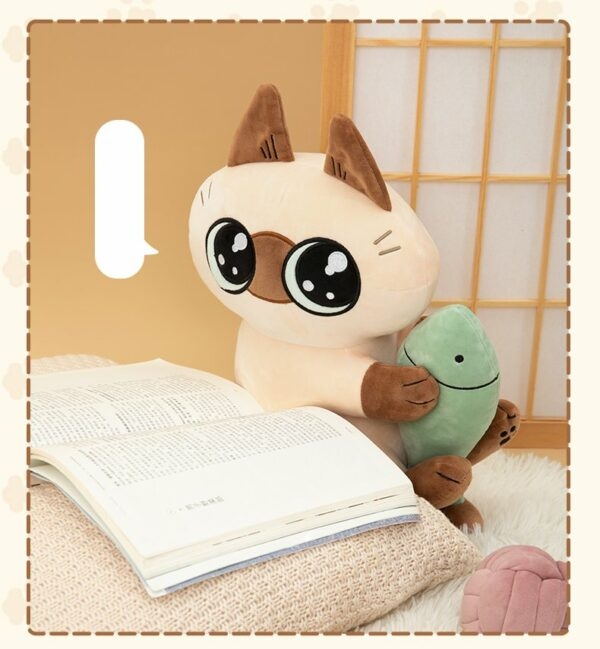 Плюшевая игрушка-кукла сиамского кота Kawaii Аниме каваи