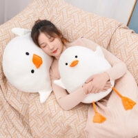 Kawaii White Duck Throw Pillow Duck kawaii
