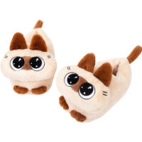 Cute Siamese Cat Plush Slippers Plush Slippers kawaii