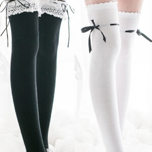 Japanese Cos Lace High Thigh Socks cos socks kawaii