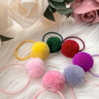 Cute Pink Ball Lolita Hair Ring Cute kawaii