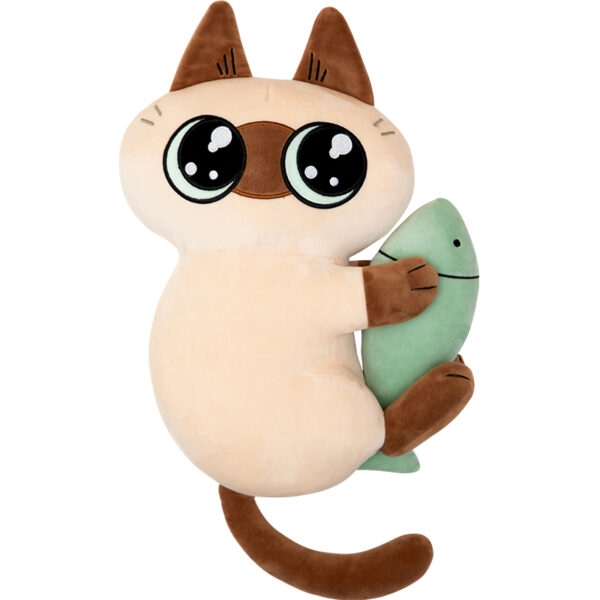 Brinquedo de boneca de pelúcia de gato siamês Kawaii Anime kawaii