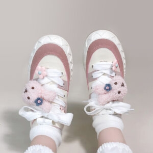 Kawaii rosa Retro-Low-Top-Leinwandschuhe Canvas-Schuhe kawaii