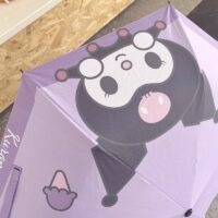 Kawaii Sanrio Kuromi drievoudige parasol Kaneelrolletje kawaii