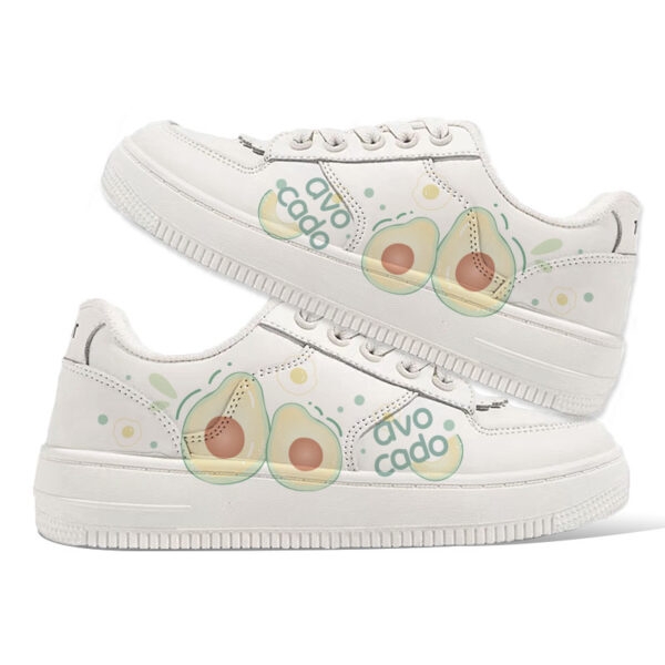Sneakers con frutta originali Kawaii dipinte a mano Kawaii a tutto tondo