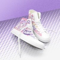 Высокие парусиновые туфли для игр для девочек оригинального дизайна Холщовая обувь каваи