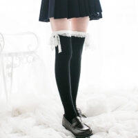 Japanese Cos Lace High Thigh Socks cos socks kawaii