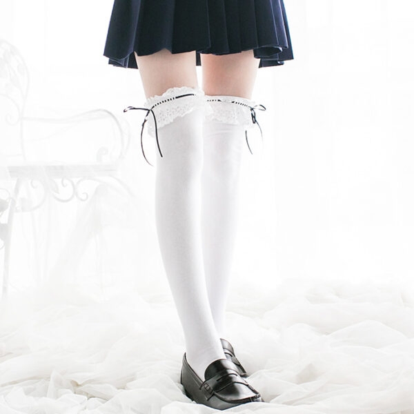Japanese Cos Lace High Thigh Socks 2