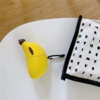 Simpatica custodia per AirPods in silicone 3D Banana Airpod kawaii