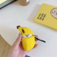 Niedliche 3D-Bananen-AirPods-Hülle aus Silikon Kawaii Airpods