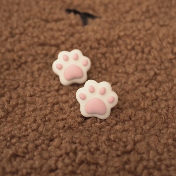 Brincos de garra de gato rosa originais fofos gato kawaii