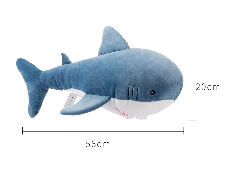 Muñeco de peluche de tiburón azul Kawaii