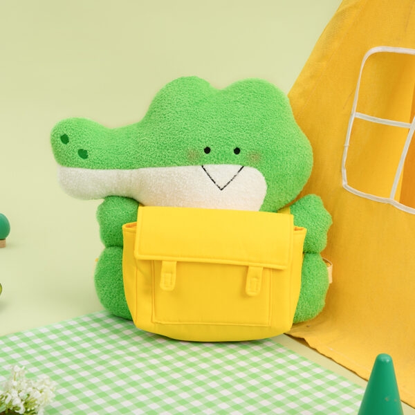 حقيبة ظهر دمية تمساح صغيرة باللون الأخضر من كاواي تمساح كاواي