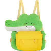 حقيبة ظهر دمية تمساح صغيرة باللون الأخضر من كاواي تمساح كاواي